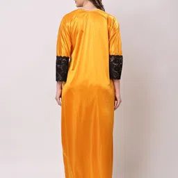 NIGHT KEYS Solid Short Sleeves Maxi Sweat Nightdress image 5