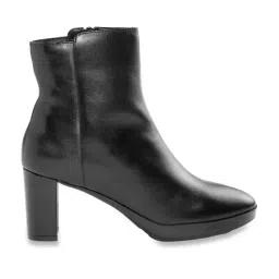 Geox Women's D Walk Pleasure 60 Black Leather Casual Booties-picture-23