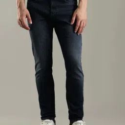 Tommy Hilfiger Dark Blue Cotton Regular Fit Jeans-picture-11