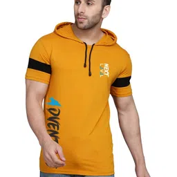 TEEFOX Typography Printed Hooded T-shirt-image-33