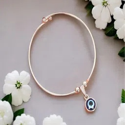 DN Creation Silver-Plated Evil Eye Pendant & Bracelet Jewellery Set image 5