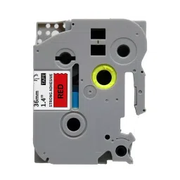 Pacific International Label Tape Cassette 36 mm Paper Laminated Black on Red for TZE 461 image 3