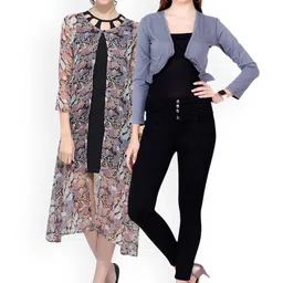 SCORPIUS Women Pack of 2 open front shrugs-picture-40