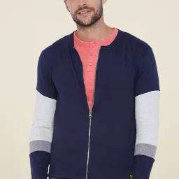 Campus Sutra Navy Solid Jacket image 3