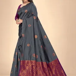 Abhilasha Ethnic Motifs Zari Pure Silk Kanjeevaram Saree image 2