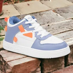 Lil Lollipop Colour Block With Lace Tie Up Shoes - Blue-picture-11