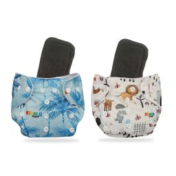 Chinmay Kids One Size Adjustable Baby Cloth Button Diaper - Washable/Reusable Nappies for Infants & Toddlers With Black Insert (8 X 8 inch) Pack of 2-picture-31