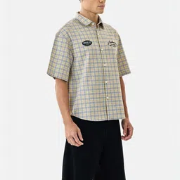 Snitch Men Boxy Checked Casual Shirt image 4