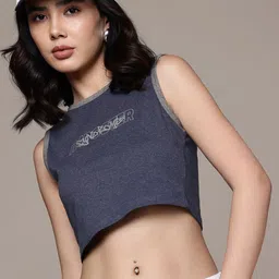 The Roadster Life Co. Typography PrintedSlim Fit Crop T-shirt-picture-20