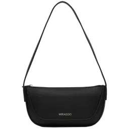 Miraggio Freya Black Solid Small Shoulder Handbag-image-0