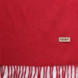 Mafadeny Maroon Regular Fit Self Design Stole image 2