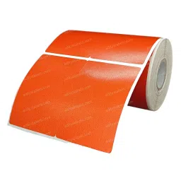 Tudko 50x75 mm 80 GSM 2 UP Self Adhesive Paper Label Orange (Pack of 2 Pcs) image 3