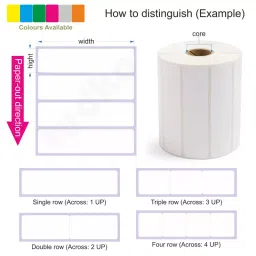 Tudko 25x25 mm 80 GSM 4 UP Self Adhesive Paper Label White image 4