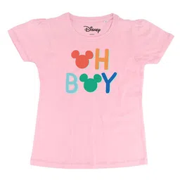 Disney by Wear Your Mind Girls Pink Mickey Mouse Printed Top-picture-44