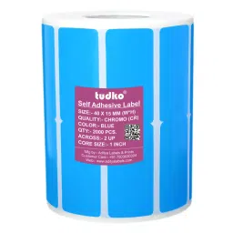 Tudko 40x15 mm 80 GSM 2 UP Self Adhesive Paper Label Blue-picture-33