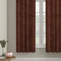 HOSTA HOMES Brown Geometric Window Curtain-picture-17