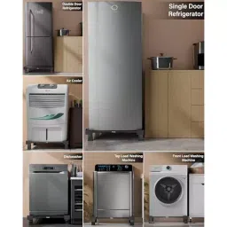 FEDUS Washing Machine Stand Without Wheels 225 Kg Load Capacity Single Double Door MS Steel Frame Black image 4