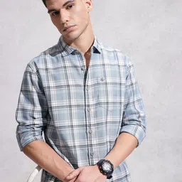 WROGN Comfort Fit Checked Casual Shirt-image-72