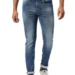 Pepe Jeans Chinox Blue Lightly Washed Super Skinny Fit Jeans-image-1