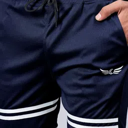 CHROME & CORAL Men Pack of 2 Striped Regular Fit Mid-Rise Casual Shorts image 3