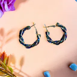 KPOP Gold-Plated Contemporary Hoop Earrings-picture-23