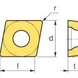 korloy KOERLOY Turning Insert CCMT060204-C25 Grade NC3220 image 2