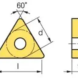 korloy KOERLOY Turning Insert TNMG160408-B25 Grade NC3220 image 2