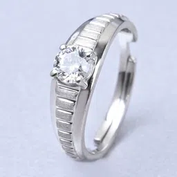 Clara 925 Sterling Silver CZ-Studded Adjustable Finger Ring-picture-44