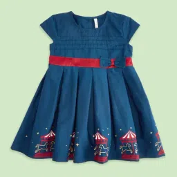 Pantaloons Junior Kids Navy Printed Dress-picture-16