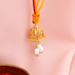 GIVA 925 Sterling Silver Golden Made With Love Lumba Rakhi-image-82