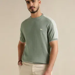 ANDAMEN Green Regular Fit Crew T-Shirt-picture-23