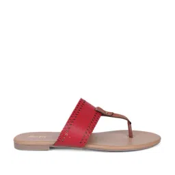 Bata Women's Red T-Strap Sandals-image-31