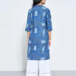 Rangmanch By Pantaloons Blue Regular Fit Printed Kurta image 2