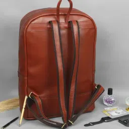 Celtic Brown Leather Backpack image 2