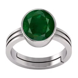 RSPR Certified 12.25 Ratti 11.62 Carat Emerald Panna Gemstone Finger Ring-picture-31