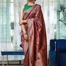 Moda Rapido Woven Design Zari Saree image 2