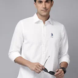 U.S. Polo Assn. Denim Co. Self Checked Pure Cotton Casual Shirt-picture-32