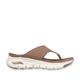 Skechers Women's ARCH FIT - EASY DAY Mocha Casual Flip Flops-image-97