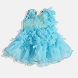YK Girls Embellished Ruffled A-Line Dress-picture-37