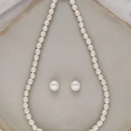 Sri Jagdamba Pearls Dealer Gold-Plated Pearl Beaded Jewellery Set-picture-31