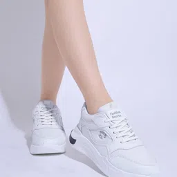 Shoetopia Colour Blocked Lace Up Shoes - White & Black-picture-28