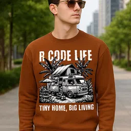 R.Code by The Roadster Life Co. Men Printed Round Neck Long Sleeves Sweatshirt-picture-34