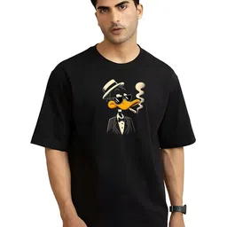 KAIDO Men Graphic Printed Round Neck Cotton Oversized T-shirt-picture-28