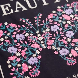 Lazy Bones Sinker Knit Full Sleeves T-Shirt With Butterfly Print - Black image 3