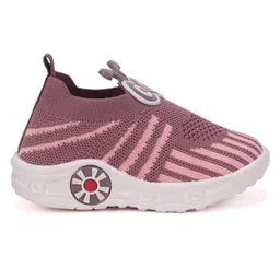 Lil Lollipop Mesh & Cartoon Face Applique Detailed Slip On Musical Shoes  - Mauve image 5