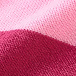 Babyhug Knitted Full Sleeves Sweater Kitty Design - Red Pink & White image 4