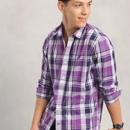 Nautica Classic Fit Checked Pure Cotton Casual Shirt-picture-11
