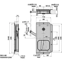 TAKIGEN Flush Handle Aluminum Alloy for Large Sliding Doors, A-878-1-D-L(#1871)-image-54