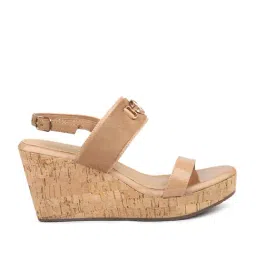 Inc.5 Women's Dark Beige Back Strap Wedges-image-4