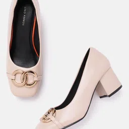 Lino Perros Women Chain Detail Block Heel Pumps-image-46
